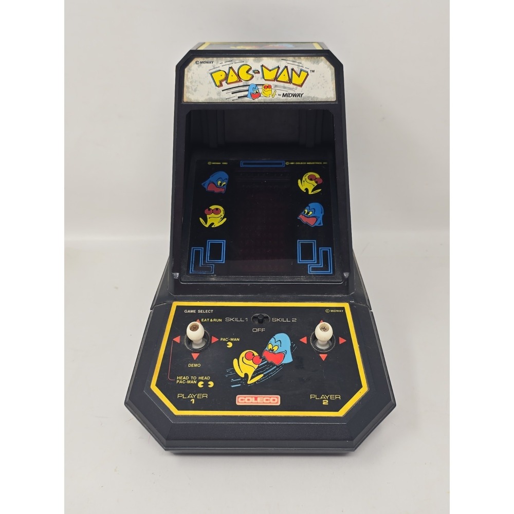 1981 Coleco/Midway PAC-MAN 2390 Tabletop Arcade System Works U277